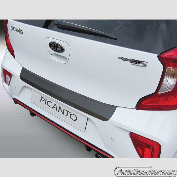 Achterbumperbeschermer zwart Kia Picanto 03.2017-05.2020