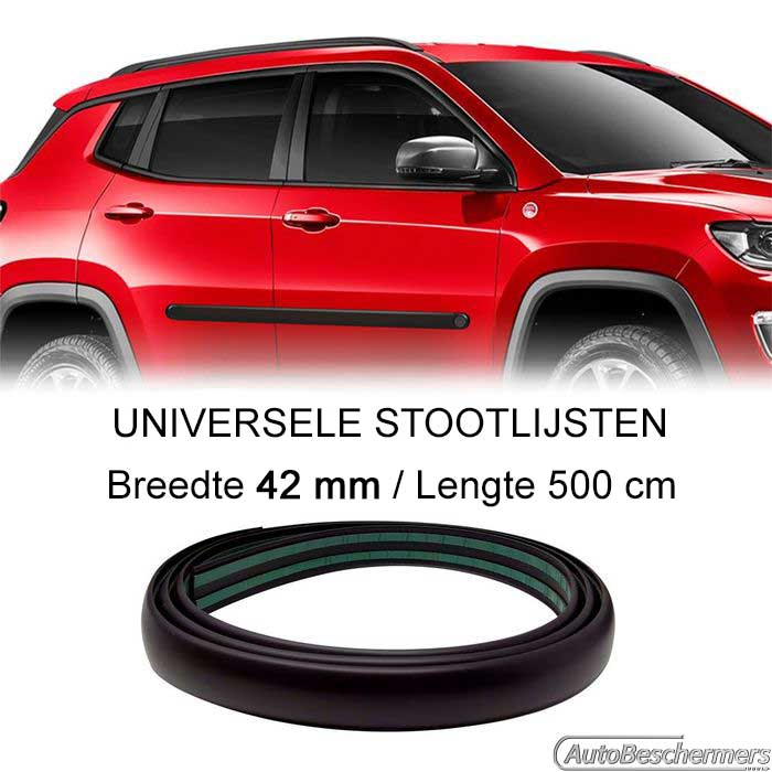 Universele stootlijsten zwart breedte 42 mm lengte 500 cm