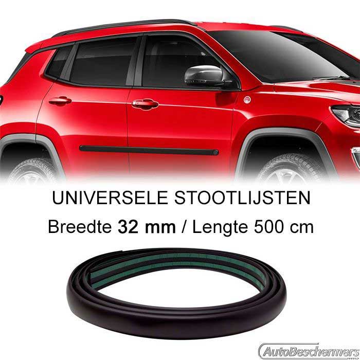 Universele stootlijsten zwart breedte 32 mm lengte 500 cm