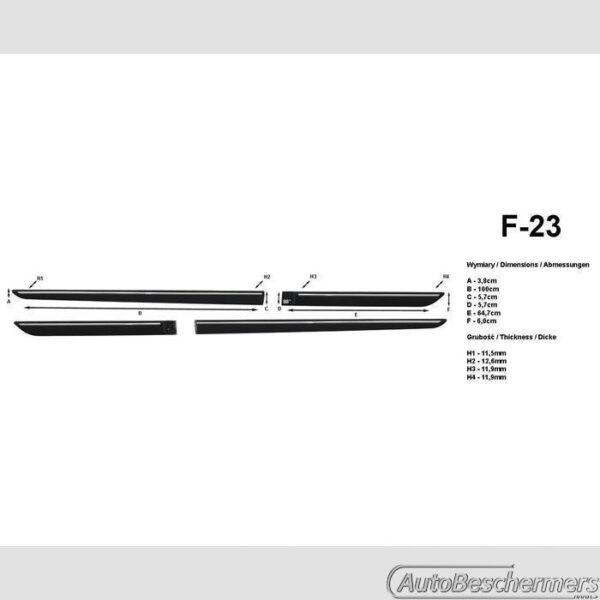 Stootlijsten set zwart Alfa Romeo Giulietta 05.2010- - Afbeelding 2