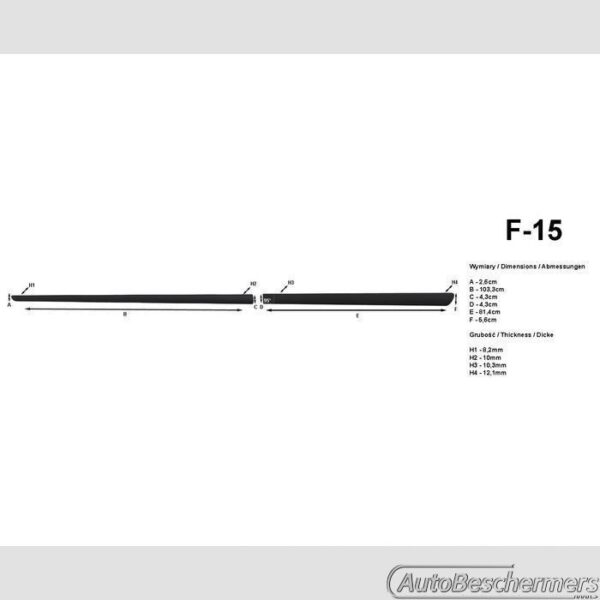 Stootlijsten set zwart BMW 7 Sedan Type F01 2006- - Afbeelding 2