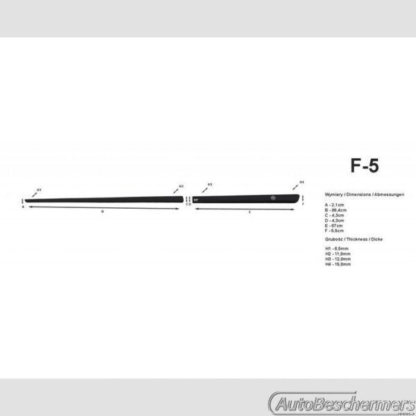 Stootlijsten set zwart Chevrolet Aveo 3 en 5-deurs 2004-06.2011 - Afbeelding 3