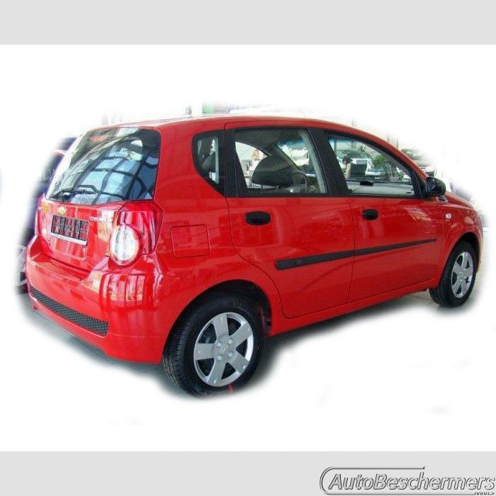Stootlijsten set zwart Chevrolet Aveo 3 en 5-deurs 2004-06.2011