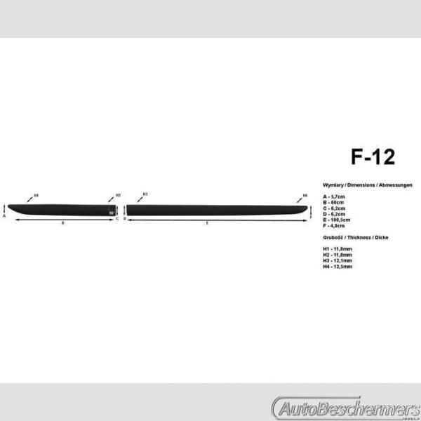 Stootlijsten set zwart Chevrolet Aveo 4-deurs 03.2006-06.2011 - Afbeelding 2