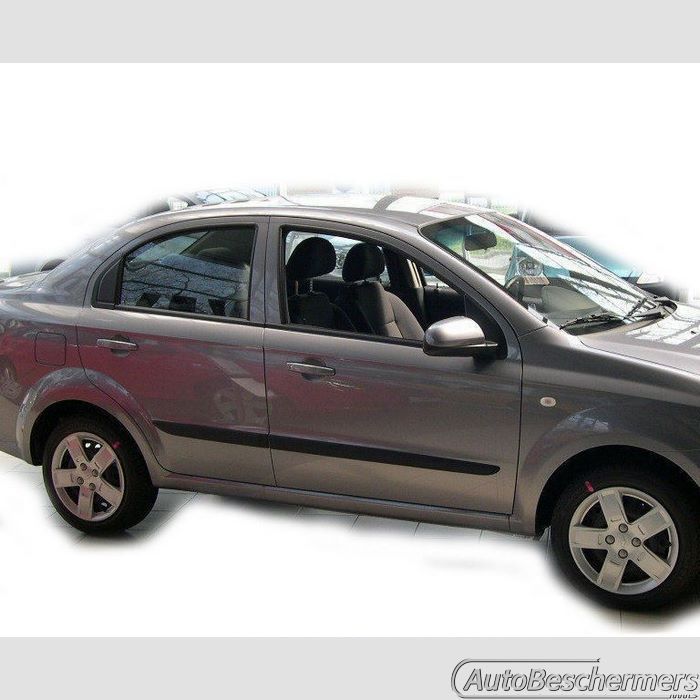 Stootlijsten set zwart Chevrolet Aveo 4-deurs 03.2006-06.2011
