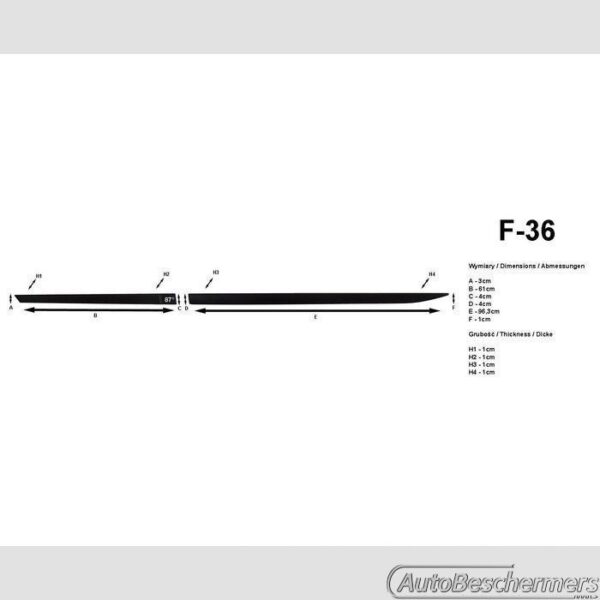 Stootlijsten set zwart Chevrolet Aveo 4 en 5-deurs 06.2011- - Afbeelding 2