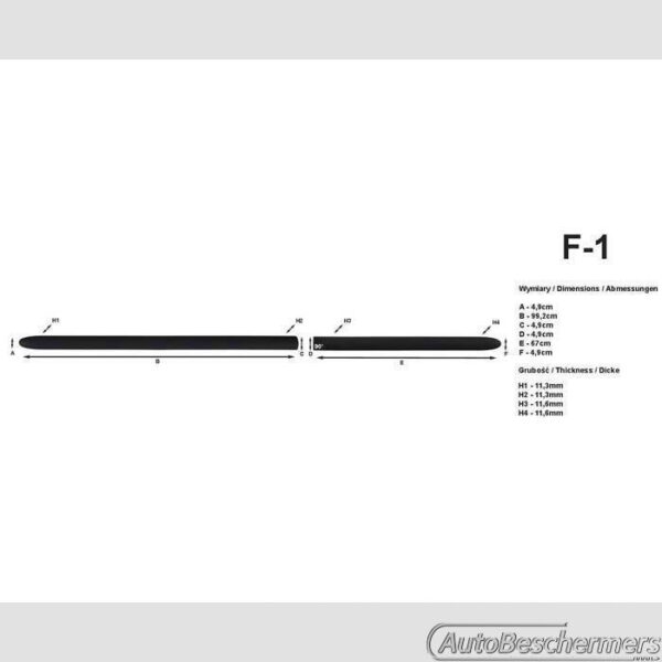 Stootlijsten set zwart Chevrolet Cruze 5-deurs 08.2011- - Afbeelding 2