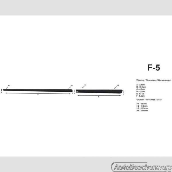 Stootlijsten set zwart Chevrolet Aveo 5-deurs 2004-06.2006 - Afbeelding 2