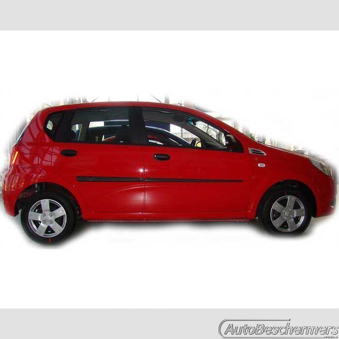 Stootlijsten set zwart Chevrolet Aveo 5-deurs 2004-06.2006