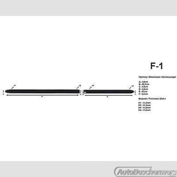 Stootlijsten set zwart Chevrolet Cruze Wagon 08.2011- - Afbeelding 2