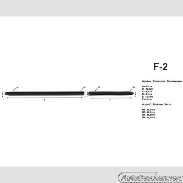 Stootlijsten set zwart Citroën C1 5-deurs 06.2005-03.2014 - Afbeelding 3