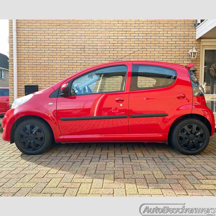 Stootlijsten set zwart Citroën C1 5-deurs 06.2005-03.2014