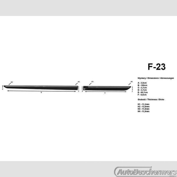 Stootlijsten set zwart Citroën C3 01.2010- - Afbeelding 2