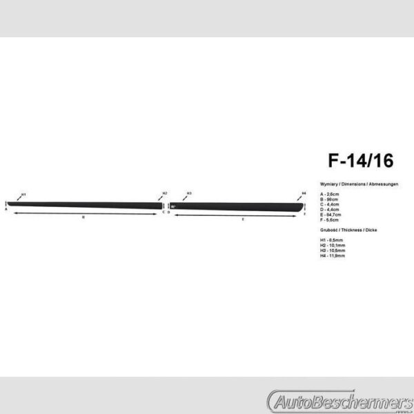 Stootlijsten set zwart Citroën C4 Picasso 06.2013- - Afbeelding 3