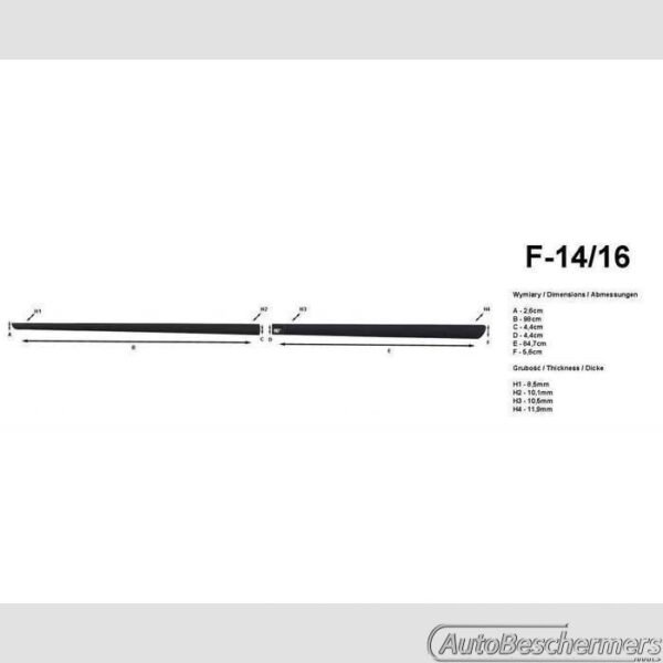Stootlijsten set zwart Citroën C4 Grand Picasso 09.2013- - Afbeelding 2