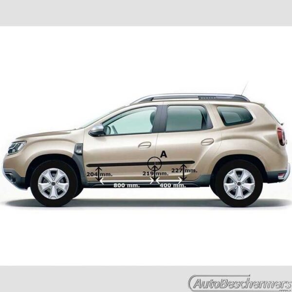 Stootlijsten set zwart Dacia Duster 10.2017- - Afbeelding 4