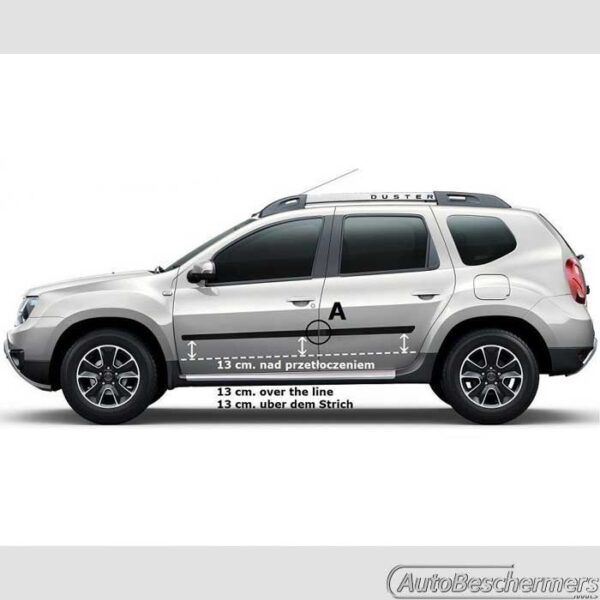 Stootlijsten set zwart Dacia Duster 04.2010- - Afbeelding 3