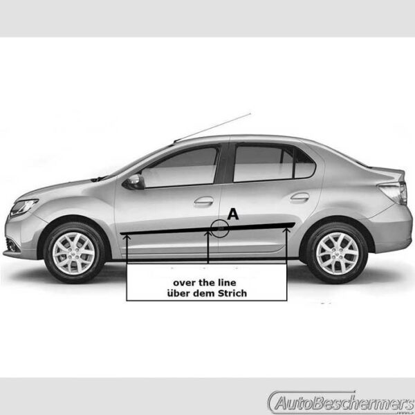 Stootlijsten set zwart Dacia Logan 06.2013- - Afbeelding 4