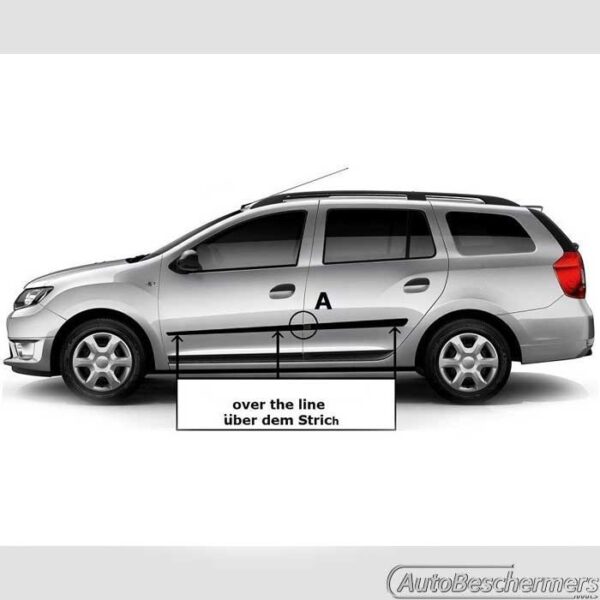 Stootlijsten set zwart Dacia Logan MCV 06.2013- - Afbeelding 2
