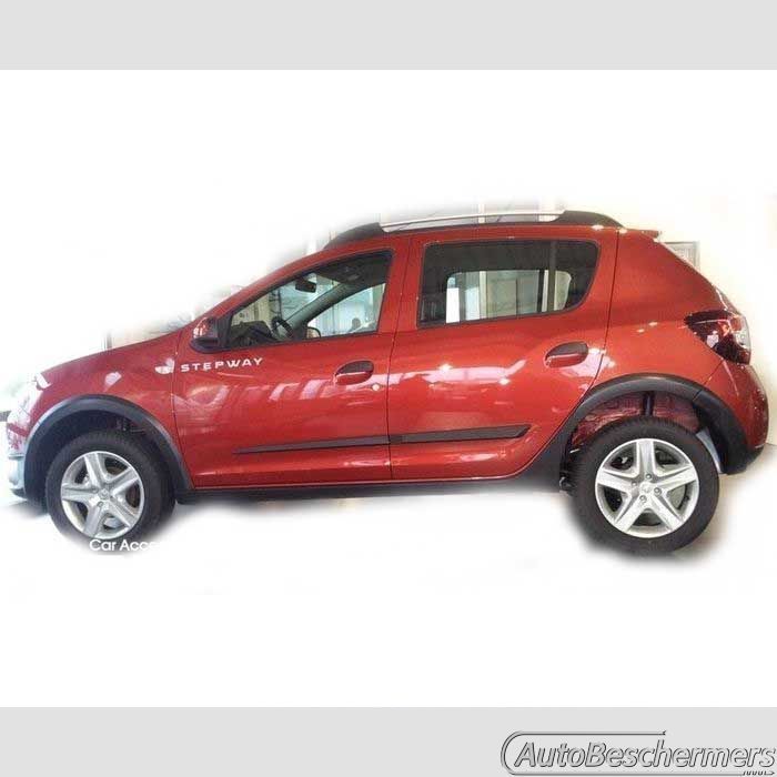 Stootlijsten set zwart Dacia Sandero Stepway II 12.2012-