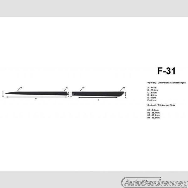 Stootlijsten set zwart Dacia Sandero Stepway II 12.2012- - Afbeelding 2