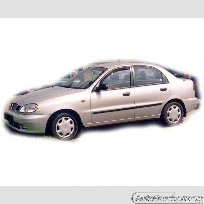Stootlijsten set zwart Daewoo Lanos 5-deurs 1997-2004