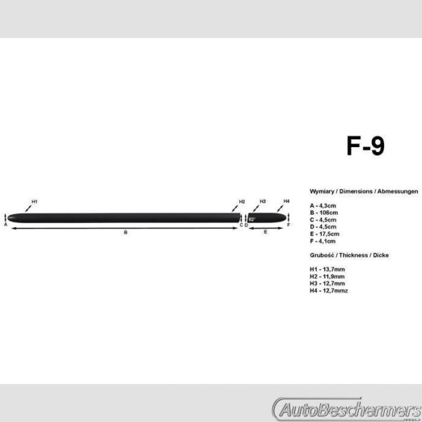 Stootlijsten set zwart Fiat 600 en Seicento 1998-2010 - Afbeelding 2