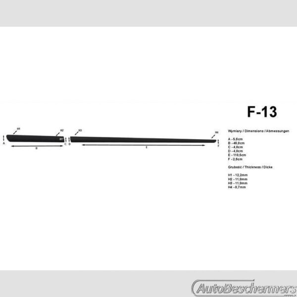 Stootlijsten set zwart Fiat Punto 3-deurs 1993-1999 - Afbeelding 3