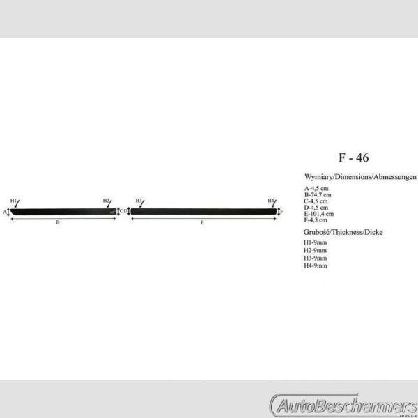 Stootlijsten set zwart Fiat Freemont 09.2011- - Afbeelding 2
