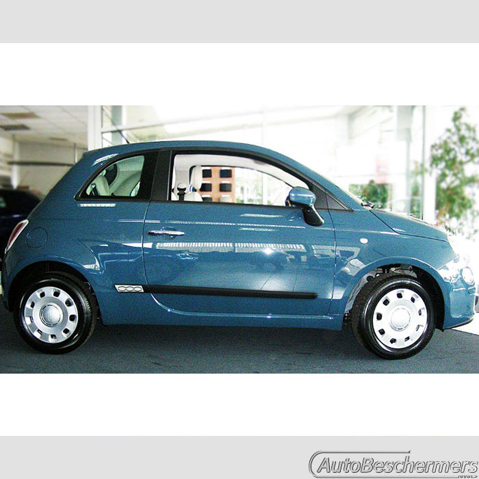 Stootlijsten set zwart zilver Fiat 500 en 500CC 10.2007-