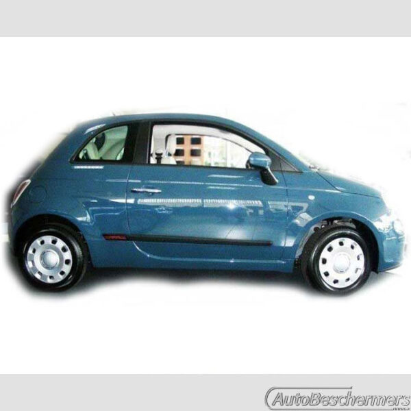 Stootlijsten set zwart rood Fiat 500 en 500CC 10.2007-