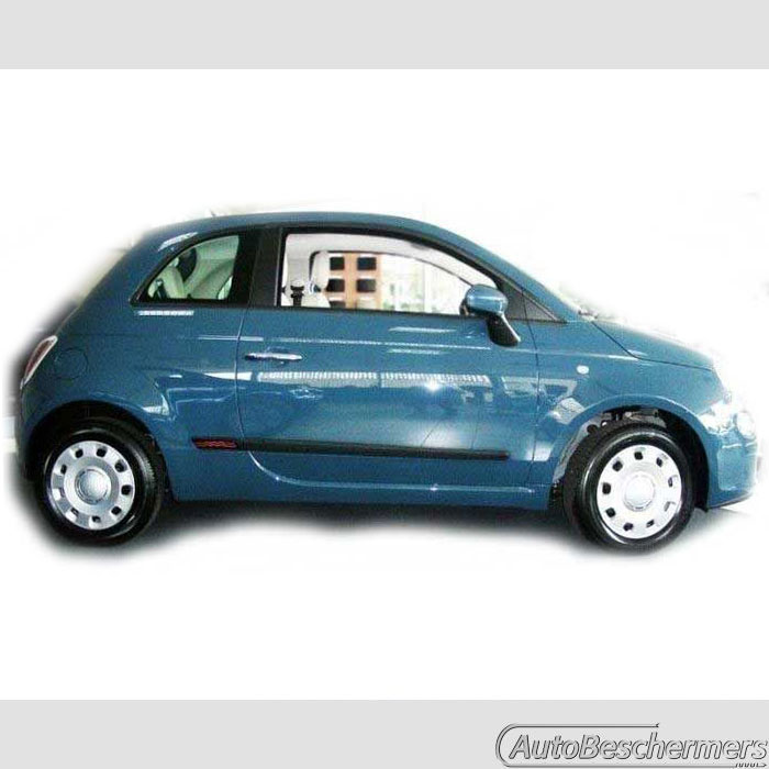 Stootlijsten set zwart rood Fiat 500 en 500CC 10.2007-