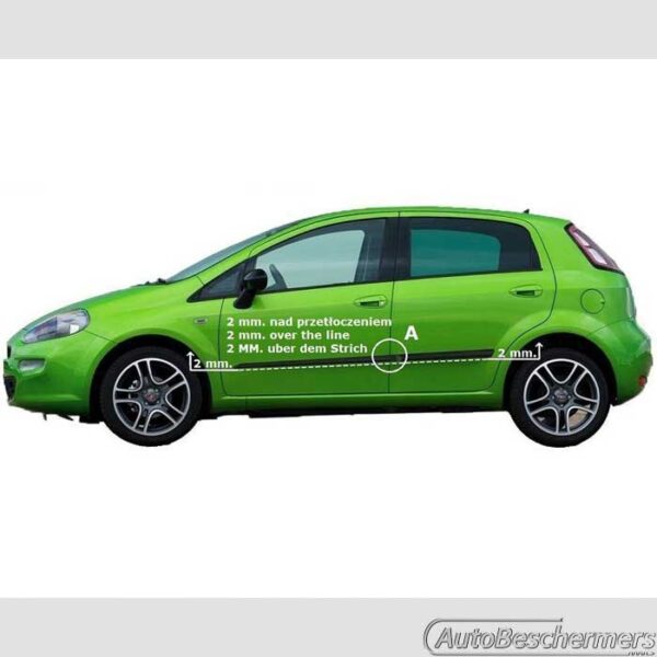 Stootlijsten set zwart Fiat Punto en EVO 5-deurs 01.2012- - Afbeelding 4