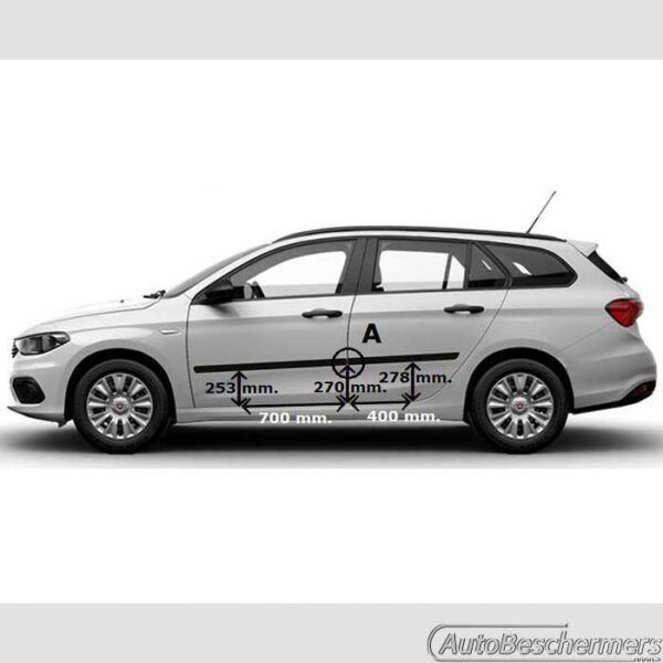 Stootlijsten set zwart Fiat Tipo Wagon 03.2016- - Afbeelding 4