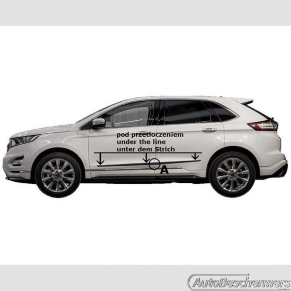 Stootlijsten set zwart Ford Edge 2014- - Afbeelding 5