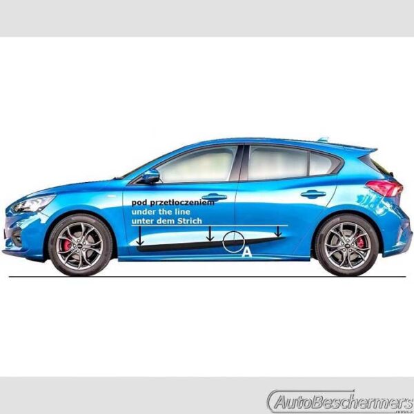 Stootlijsten set zwart Ford Focus 5-deurs 09.2018- - Afbeelding 5