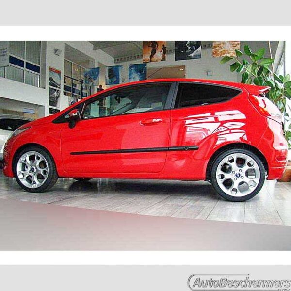 Stootlijsten set zwart Ford Fiesta 3-deurs 10.2008-