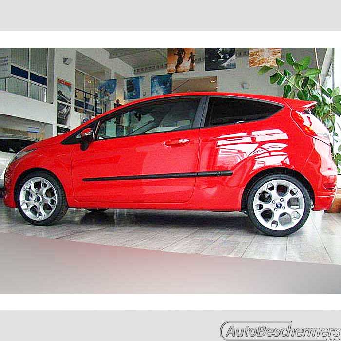 Stootlijsten set zwart Ford Fiesta 3-deurs 10.2008-