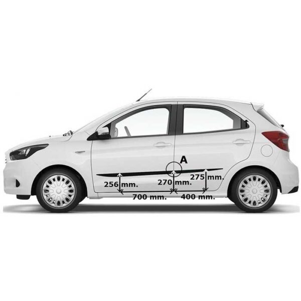 Stootlijsten set zwart Ford Ka Plus 10.2016- - Afbeelding 4