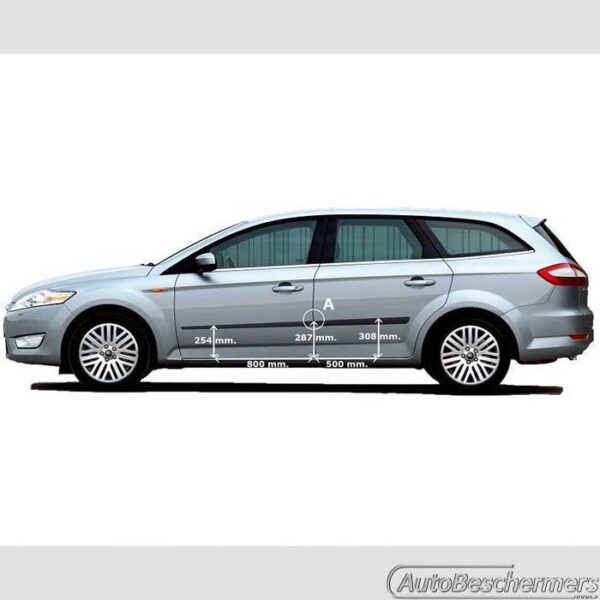 Stootlijsten set zwart Ford Mondeo Wagon 06.2007-12.2014 - Afbeelding 4