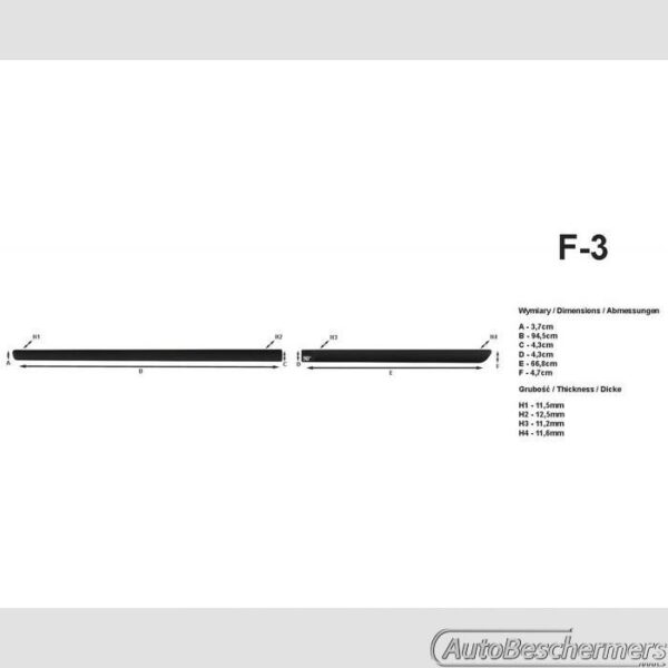 Stootlijsten set zwart Ford Mondeo 10.2000-05.2007 - Afbeelding 3