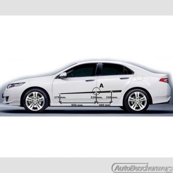 Stootlijsten set zwart Honda Accord Sedan 09.2008-2015 - Afbeelding 4