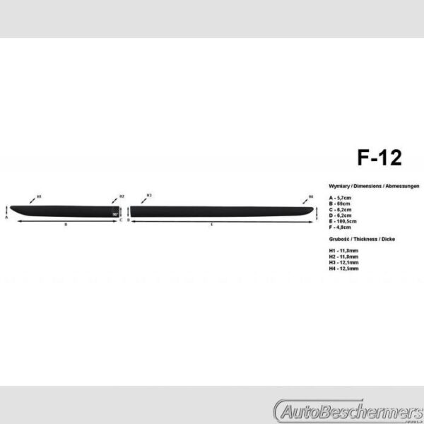 Stootlijsten set zwart Honda City 2002-2008 - Afbeelding 2