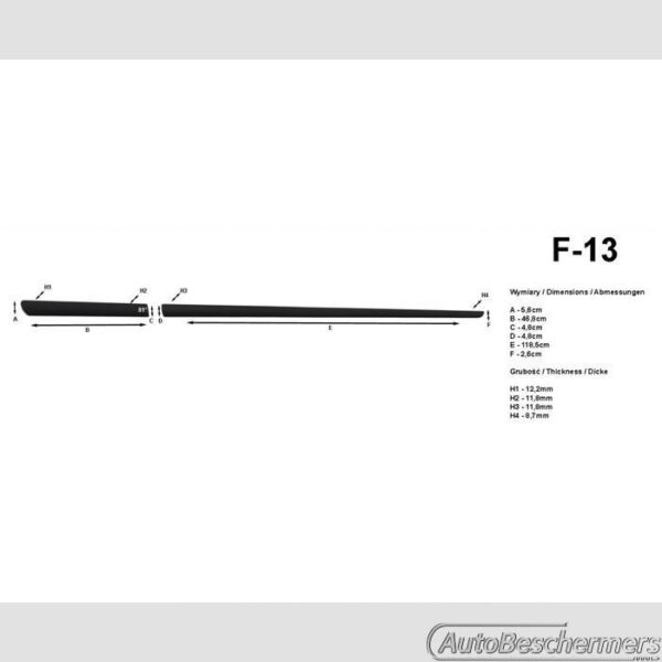 Stootlijsten set zwart Honda Civic 3-deurs 01.2006-12.2011 - Afbeelding 3