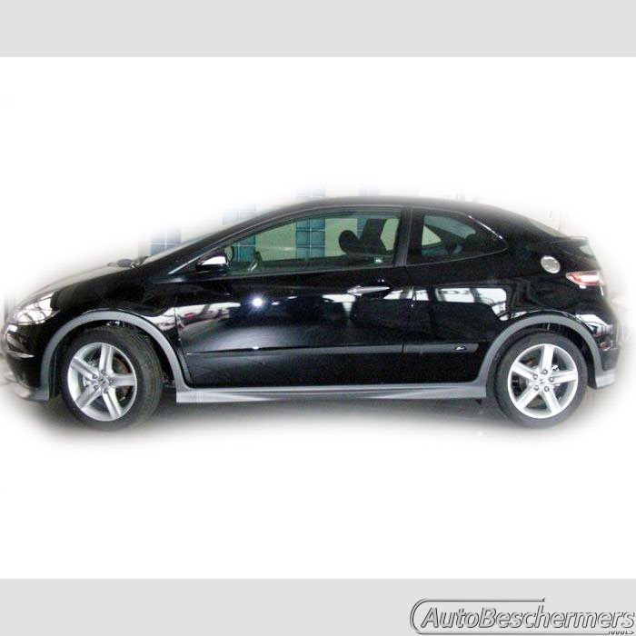Stootlijsten set zwart Honda Civic 3-deurs 01.2006-12.2011
