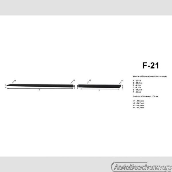 Stootlijsten set zwart Honda Jazz 5-deurs 2015- - Afbeelding 3