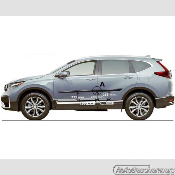 Stootlijsten set zwart Honda CRV 10.2018- - Afbeelding 4