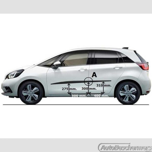 Stootlijsten set zwart Honda Jazz 5-deurs 04.2020- - Afbeelding 4