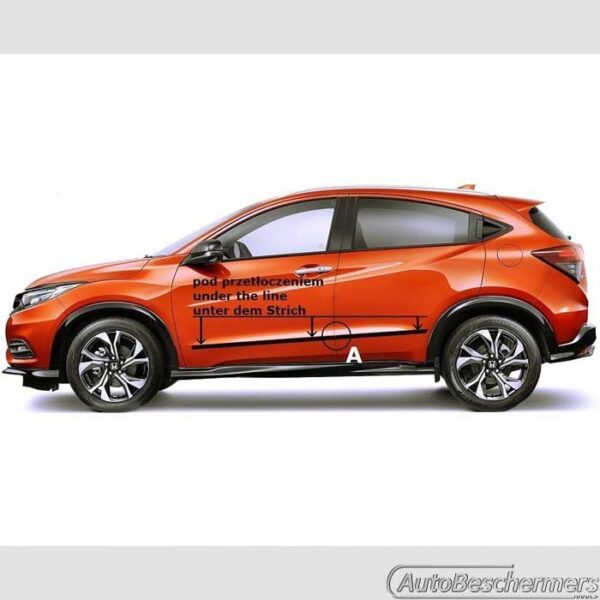 Stootlijsten set zwart low Honda HRV 2015- - Afbeelding 5