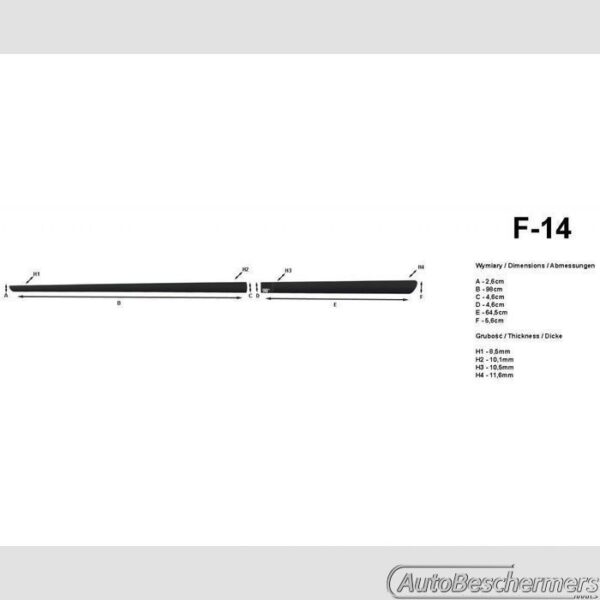 Stootlijsten set zwart Honda Jazz 5-deurs 11.2008-2014 - Afbeelding 2